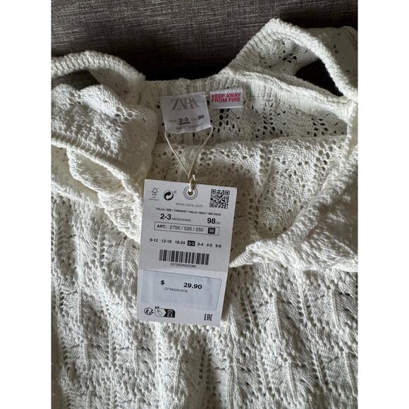 Zara Toddler Girls White Lace Romper 2-3 Years New with Tags NWT - Picture 2 of 2